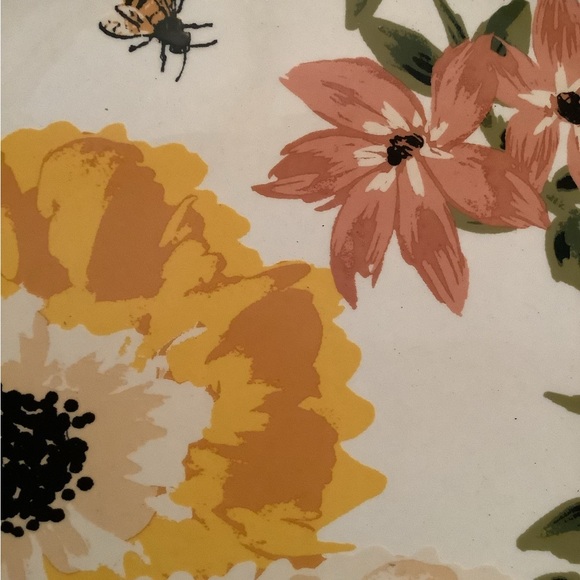 Tag Large Round Spring Floral & Honey Bee Serving Platter Plate - Picture 3 of 5